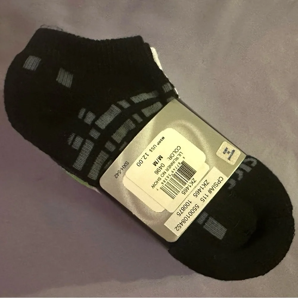 6 Pairs ASICS kids socks NWT kid’s youth size 1-5